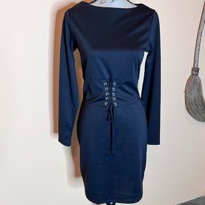 💚Divided black dress